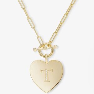 Melinda Maria Love Letters Necklace with T Pendant